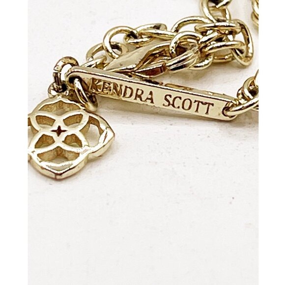 Kendra Scott Rayne Long Tassel Pendant Necklace In Gold Tone Red Stone - Picture 4 of 4